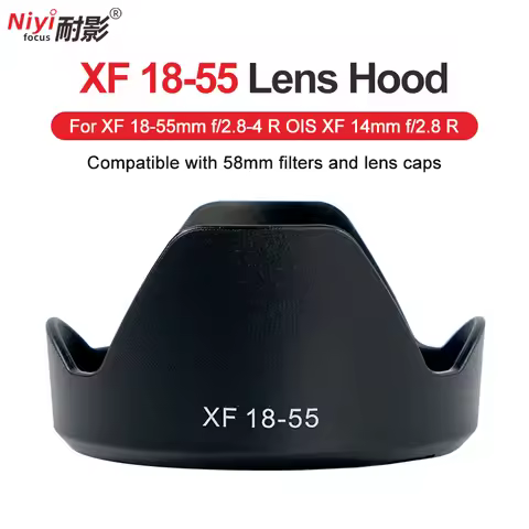 XF 18-55 Camera Lens Hood for Fuji XF zoom 18-55mm f2.8-4 R OIS XF 14mm f/2.8 14 2.8 R Lens Plastic 