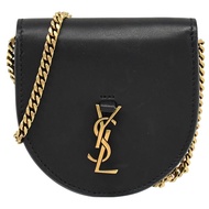 YSL 657818 Le K Baby Satchel 復古迷你馬鞍鏈帶零錢包.黑