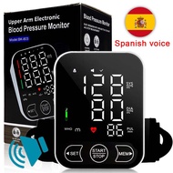 Spanish Voice Portable Tonometer Digital LCD Tensiometers Blood Pressure Monitor Heart Rate Meter La