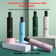 New Automatic UV Design Sunscreen Eight Bone Umbrella Protection Sunshade Three Folding Umbrella