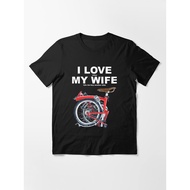 2023 I Love My Wife Brompton  Essential T-Shirt Brompton Bike cotton T SHIRT Size XS-3XL