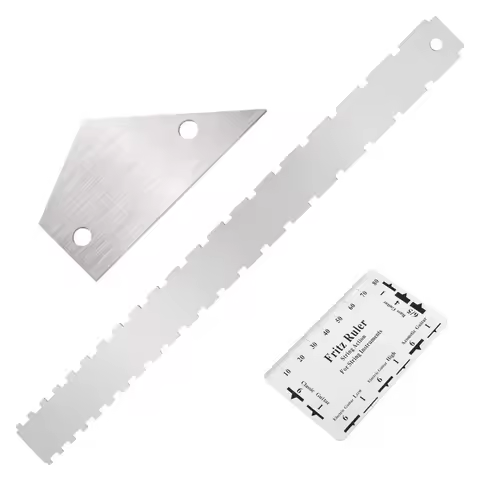 Guitar Neck Notched Straight Edge Ruler Stainless Steel Guitar Fret Leveling Ruler Fret Guitar Level