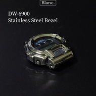 [BLANC] Stainless Steel Bezel DW6900 Bezel Stainless Steel Metal Bezel DW6900 Casio G Shock Watch Ac