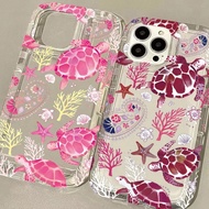 Nine nine case Realme 5 8 10 C25 C21 C30 C31 C33 C53 C55 Coral Turtle Pattern transparent silicone s