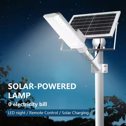 IP68 waterproof outdoor solar street lamp, with a brightness of 8000LM and a 320° wide-angle illumin