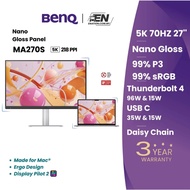 BenQ MA270S | 27" 5K Nano Gloss Monitor | 70HZ Made For Mac | Thunderbolt 4 | USB-C 90W