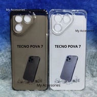 HP 2025  SPACE TPU Silicone CLEAR / BLACK Smoke TECNO POVA 7 4G Softcase CLEAR Silicone Transparent 