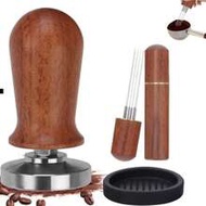 304 Stainless Steel Red Espresso Tamper Set, 51mm Espresso Machine Portafilter Tamper Set, Popular