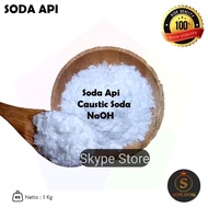 Soda Api 1kg / Caustic Soda 99% 1kg / NaOH 1kg / Soda Api Murah