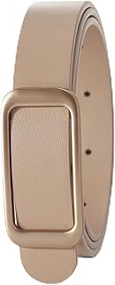 GOELIA Women's Reversible Bovine Leather Belt Thin Fashion Waist Belts for Jeans Pants Dresses