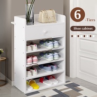6-Tiers Shoe Rack Cabinet Entry Home Large-capacity Storage Living Room Storage Shoe Cabinet Simple Plate Shoe Rack Porch Rack