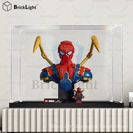 BrickLight™For LEGO 76326 Steel Spider-Man Bust Figure storage box Dust Cover Acrylic display box