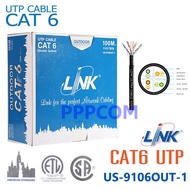 สายแลน CAT6 Outdoor 100เมตร UTP Cable LINK (100m/Box) US-9106OUT-1