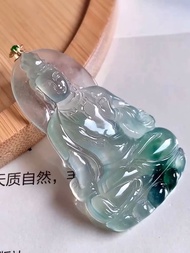 天然翡翠 緬甸 A玉 玉鐲 • 18k金高冰種翡翠觀音吊墜