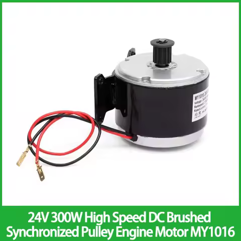 24V 300W High Speed DC Brushed Synchronized Pulley Engine Small Motor MY1016 For Scooter
