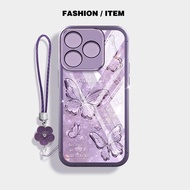 YBD Clear Phone Case For Realme C53 Realme Note 50 C51 C51S Realme Narzo N53 Broken Diamond Butterfl