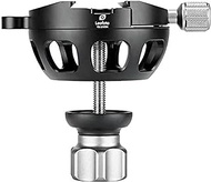 LEOFOTO YB-100SK 100mm Leveling Half Ball Adapter &amp; Arca/RRS Compatible Clamp w Bubble Level for Bowl Tripod Short Low Profile Handle Hollow Lightweight