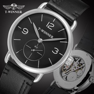 [โพล] โหมด Gewinner Top-Marke Luxus Minimalist Ische Lässige Mechanische Uhr Männer Schwarz ตาข่าย S