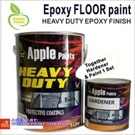 MULTI COLOUR ( 1L ) APPLE BRAND EPOXY  • Floor Coating / Heavy Duty Protection / EPOXY  PAINT  / CAT EPOXY LANTAI / FLOOR CERAMIC TILES CEMENT