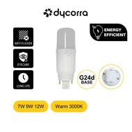 Dycorra LED PLC 2-Pin Bulb G24D 7W 9W 12W Warm 220V Bright Energy Saving Frosted Lamp Household