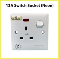 13A 3 Pin Switch Socket 13A Switches Wall Switch Wall Socket Soket Dinding 3 pin socket 13A Socket Neon