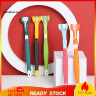 [In Stock]  Pet Toothbrush Three Sided Multi-angle Cleaning Plastic Dog Soft Bristle Toothbrush for 