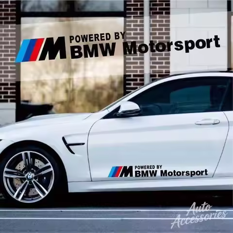 2pcs Car Body Sticker For BMW M Motorsport 1 3 5 7 Series X1 X2 X3 X5 X4 X6 X7 Modified Decal Stylin