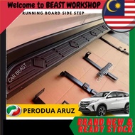 Perodua ARUZ RUNNING BOARD Diamond style/ OEM Side Step Running Board/ Black Series Running Board 🔥ReadyStock🔥