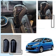 perodua alza 2014-2021 carbon fiber gear shift knob frame garnish accessories