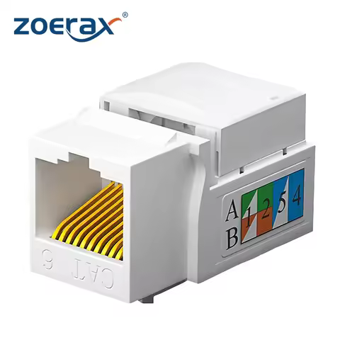 ZoeRax 10Pcs Cat5e Cat6 Keystone Jack, RJ45 Keystone Jack, Cat6 Network Coupler, Cat5/5e/6 Ethernet 