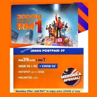 230GB Unifi Mobile Postpaid 39+1 Monthly