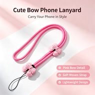 Cute Bow Phone Lanyard Neck Strap Sturdy and Durable Phone Strap Fashion Decorative