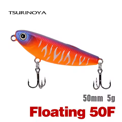 TSURINOYA 50F Top Water Floating Pencil 50mm 5g DW62 Fishing Lure Artificial Hard Baits Bass Pike Tr