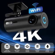 LF10 kamera dashcam WIFI dwi-rekod 4K+1080P, kamera dashcam 4k definisi tinggi dengan penglihatan ma
