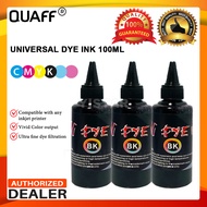 3 Bottles Black QUAFF UV Dye Ink 100ml Universal ink for inkjet printer Dye Ink for Epson, Canon, Brother, Hp 100ml