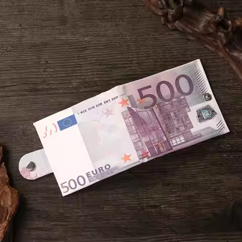 New Unisex Fashion Wallet Snap Cash Holder Chic Money Clips Men Women Currency Notes Pattern Pound D