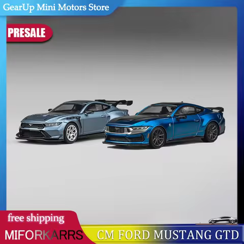 New Cm Model 1:64 Ford Mustang Gtd Ford Darkhouse Alloy Miniature Diecast Model Ford Mustang Sports