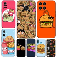 Case For Huawei y6 y7 2018 Honor 8A 8S Prime play 3e Phone Cover Soft Silicon Funny Hamburger