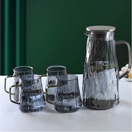 Cloks 1.8L Heat Resistant Glass Water Jug with 4 Cups - CL18