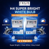 H4, H7 SUPER BRIGHT WHITE COLOUR BULB 12V x 2 pcs