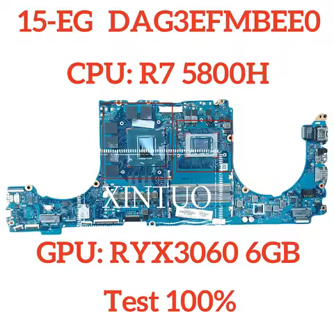 DAG3EFMBEE0 Placa principal para portáteis HP 15-EN R7 5800H CPU RTX3060 6GB GPU DDR4 100% totalment