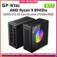 GMK K11 Mini PC AMD R9 8945HS DDR5 5600MHz Oculink USB4*2 Windows 11 Pro RGB Gaming PC 1 Year Warran