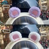 OPENMALL 2Pcs Car Motorcycle Helmet Decoration Electric Bike Soft Plush Little Bear's Ears For Motoc