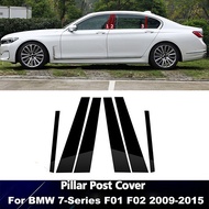 Car Window Trim Cover B C Column Pillar Decal Stickers Black Accessories for BMW 7-Series F01 F02 20