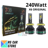 Original Universal 240 Watt LED Headlight X6 H4 H11 H7 HB3 HB4 Main LED