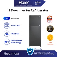 [5 Star] Haier 258L 2-Door Twin Inverter Refrigerator / Fridge / DEO Fresh / Chiller Box - HRF-IV258