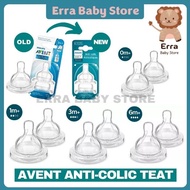 Philips Avent Classic Anti-Colic Puting Bayi Teats Newborn Slow Medium Fast Flow Puting Botol Susu