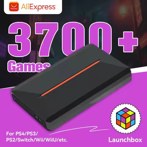 500GB Gaming Hard Drive With 3700+ Games For PS4/PS3/PS2/Gamecube/Wii/Wiiu Launchbox System HDD Plug