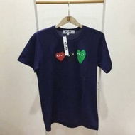 CDG PLAY 3 Heart screen printed T-shirt