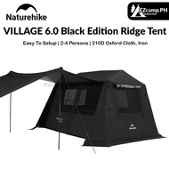 Naturehike VILLAGE 6.0 Black Edition Ridge Tent 2-4 Person Cabin Automatic Tent 2026 Gen 2 VILLAGE 6